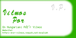 vilmos por business card